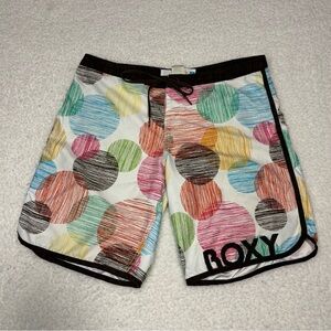 Roxy Women Vintage Multicolor Swim Board Shorts